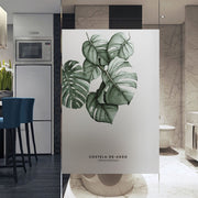 Nordic Plant Monstera Electrostatic Frosted Glass Film