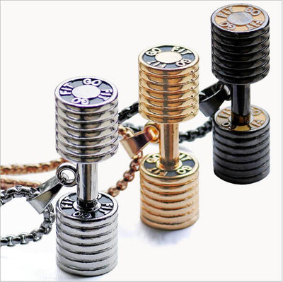 Fitness Dumbbell Barbell Pendant