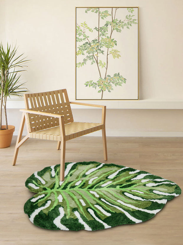 Monstera Deliciosa Ultra-fine Plush Irregular Carpet