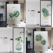 Nordic Plant Monstera Electrostatic Frosted Glass Film