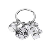 Sports Strength Dumbbell Barbell Kettlebell Key Ring